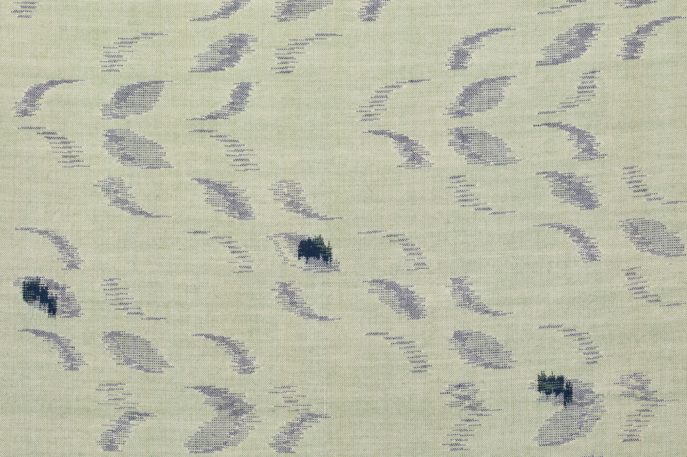 経緯絣 1m ⑧飛花落葉