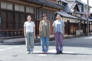 Farmers’ MONPE いろは たて絣 消えるチェック