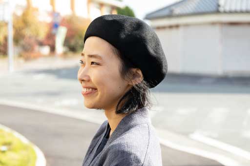 ふんわりと、やわらか。熊本生まれのベレー帽