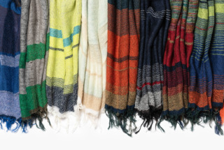 MIDDLE wool70% cotton30% roots shawl 1
